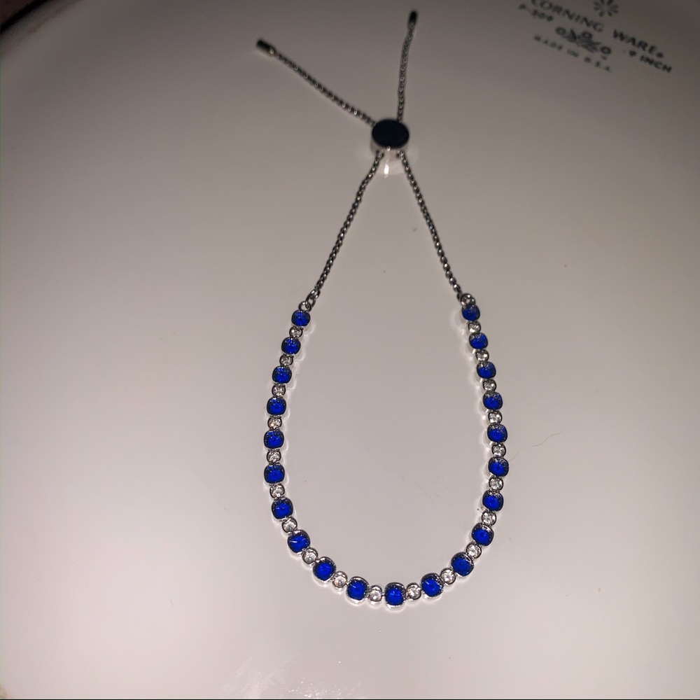 Swarovski sapphire bolo bracelet